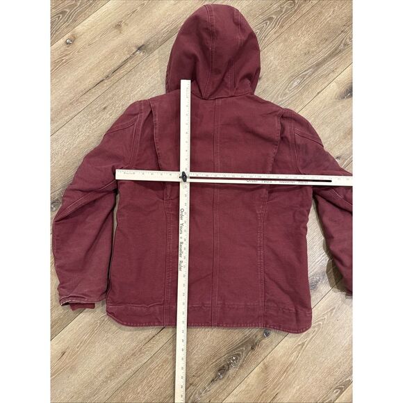Carhartt Sierra Jacket Womens L Sherpa Lined WJ141 Red Cherrystone Workwear - Picture 8 of 10